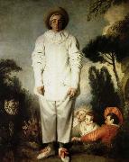 Jean antoine Watteau gilles oil